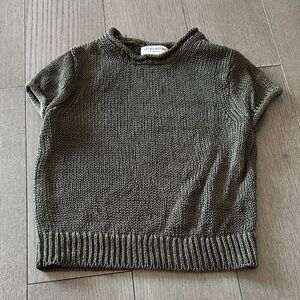 Banana Republic Olive Green Linen Top